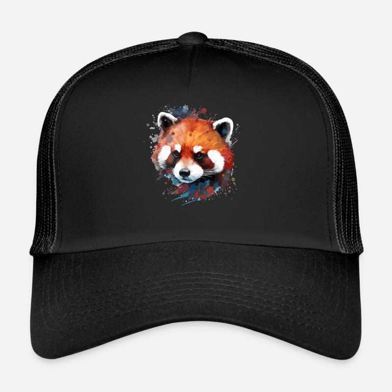 Mignon panda rouge coloré pour les amateurs de panda rouge Casquette trucker 