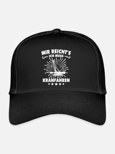 Kranfahrer Kran Kranfuehrer - Trucker Cap - Schwarz/Schwarz