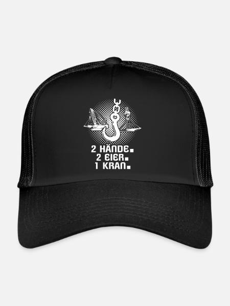 Kranfahrer Kran Kranfuehrer - Trucker Cap - Schwarz/Schwarz