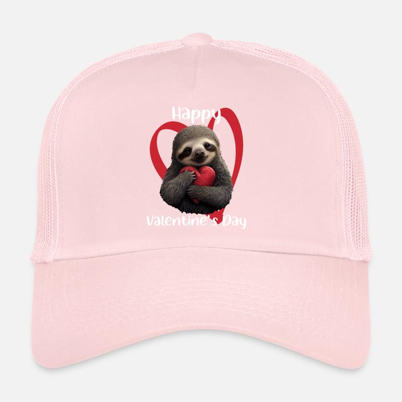 Sloth Sloths Happy Valentines Day Trucker Cap