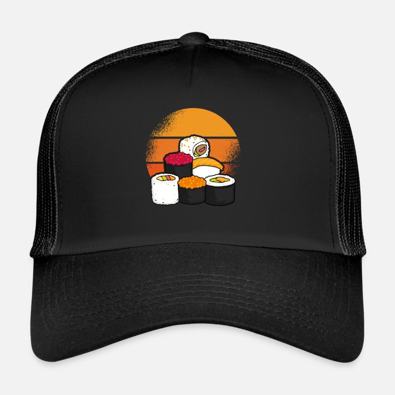 Sushi Esthétique Rétro Sun Casquette trucker 