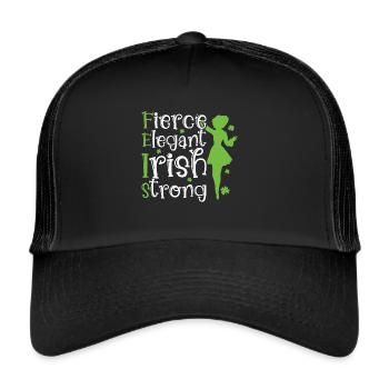 Danse irlandaise - Casquette trucker  - noir/noir - Devant
