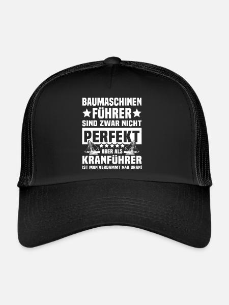 Kranfahrer Kranführer Kran - Trucker Cap - Schwarz/Schwarz