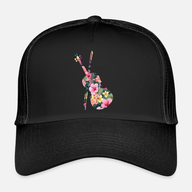 Violon Violoniste Fleur Tropicale Casquette trucker 