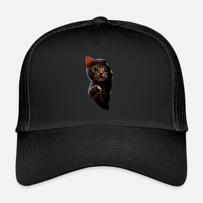 Chat mignon Chaton Craqué Chat Amants Chats Chats Casquette trucker 