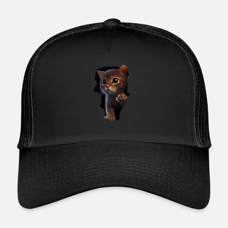 Chat mignon Chaton Craqué Chat Amants Chats Chats Casquette trucker 