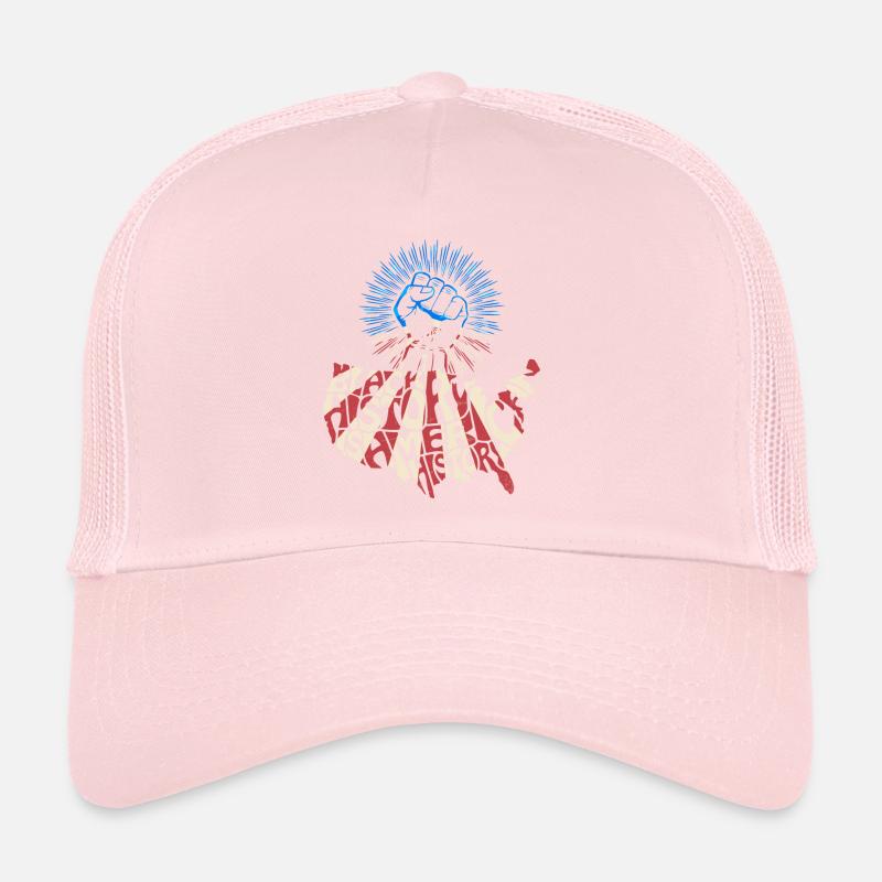 Slogan du drapeau du drapeau américain du Mois de l’histoire des Noirs Casquette trucker 