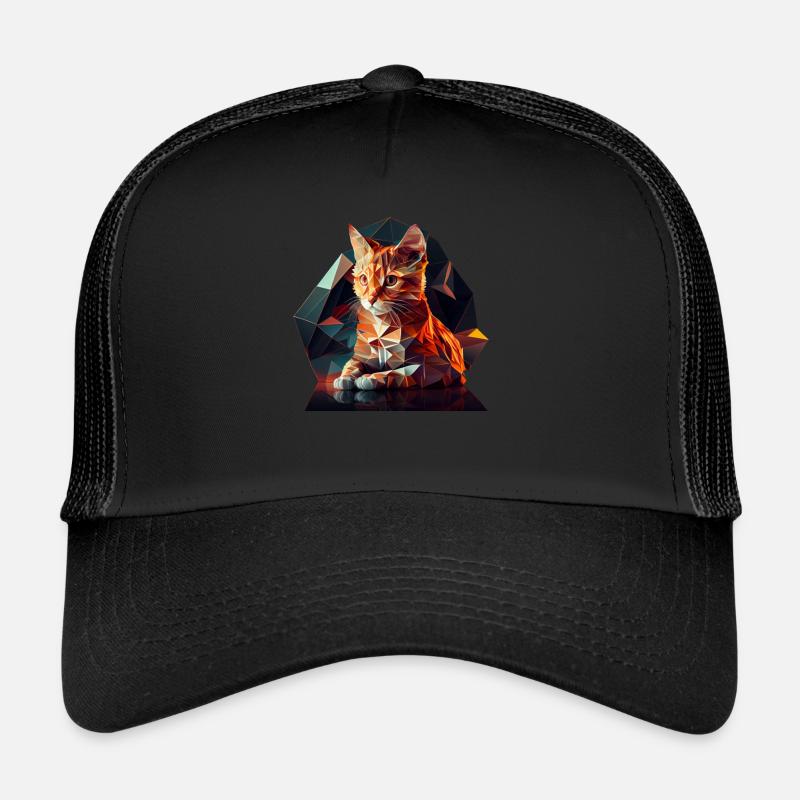 Chaton Chaton Chat Polygone Chat Casquette trucker 