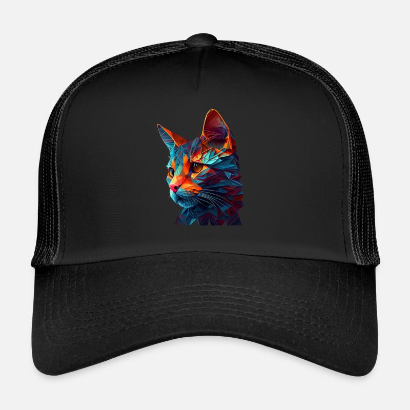Chaton Chaton Chat Polygone Chat Casquette trucker 