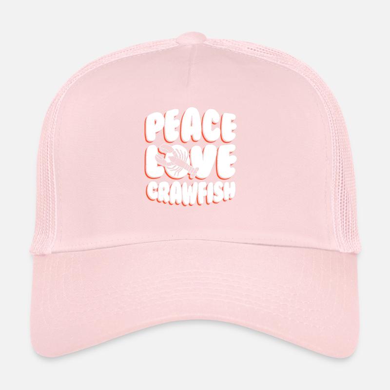 Peace Love Crawfish Shirt Geschenk Trucker Cap