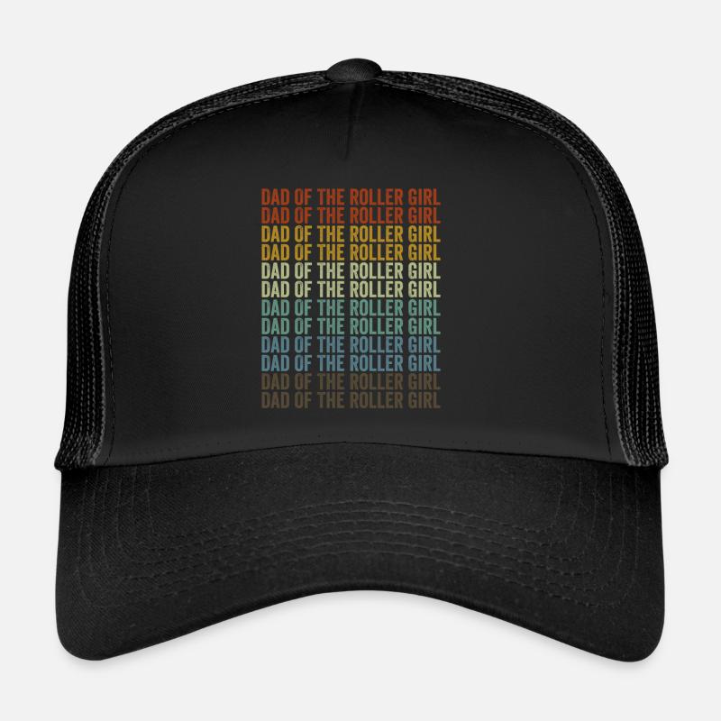 Vater des Rollermädchens Rollschuhfahrer Vater Ska - Trucker Cap - Schwarz/Schwarz