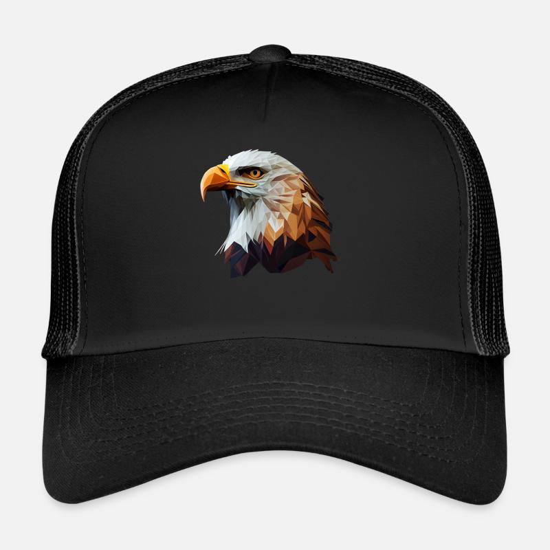 Cooles Polygon Design Mit Einem Weißkopfseeadler Trucker Cap