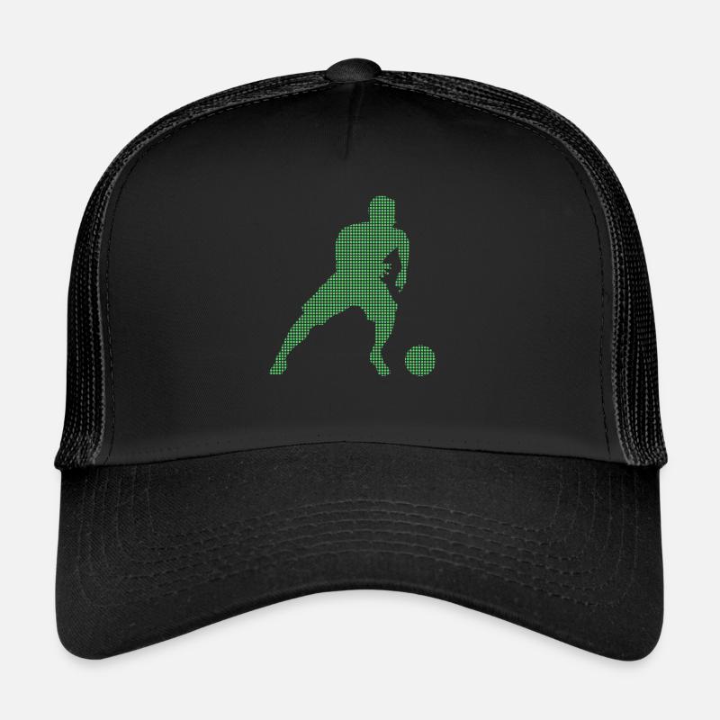 Fußball - Trucker Cap - Schwarz/Schwarz