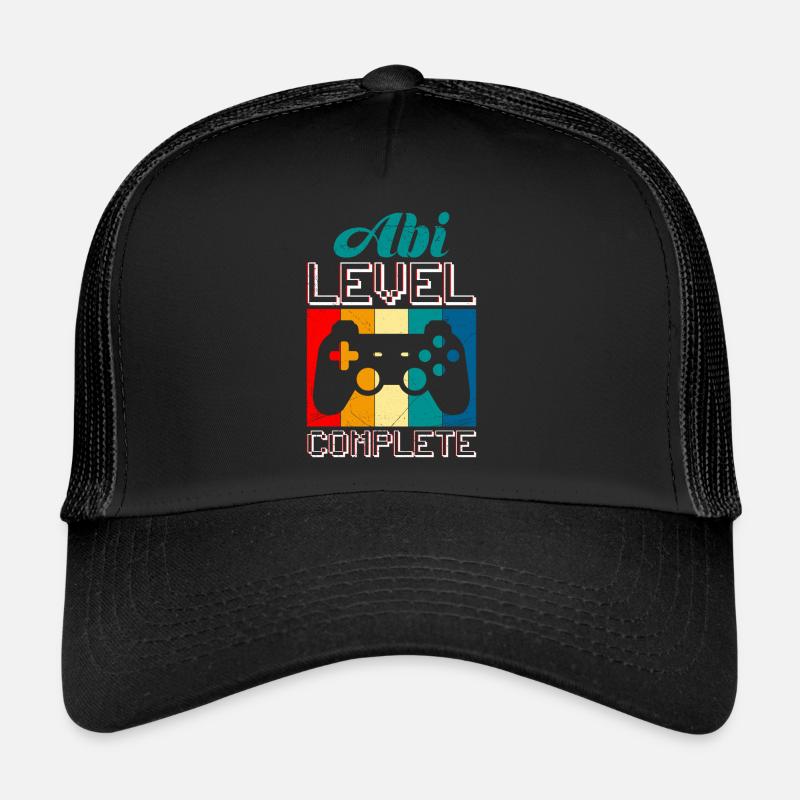 Abitur Level complete Abi 2023 Gamer - Trucker Cap - Schwarz/Schwarz