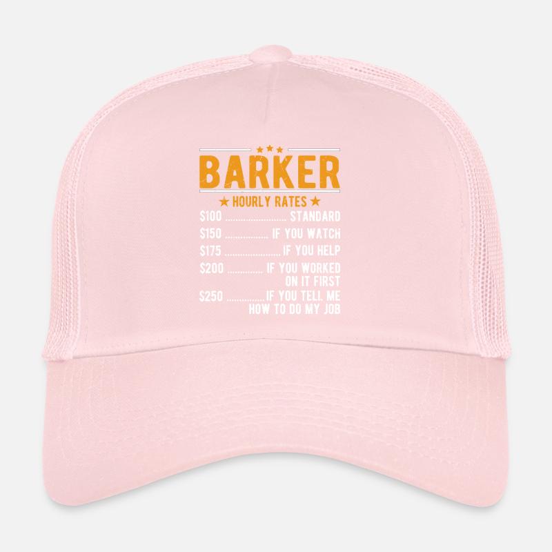 Barker salaire horaire Casquette trucker 
