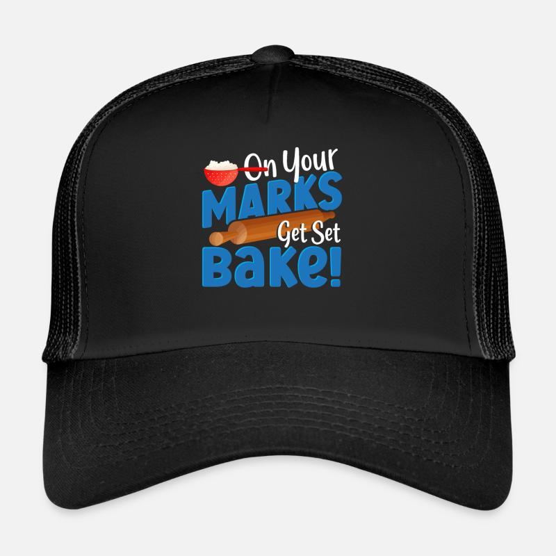 On Your Marks Get Set Bake! Baking Bakery Baker Trucker Cap
