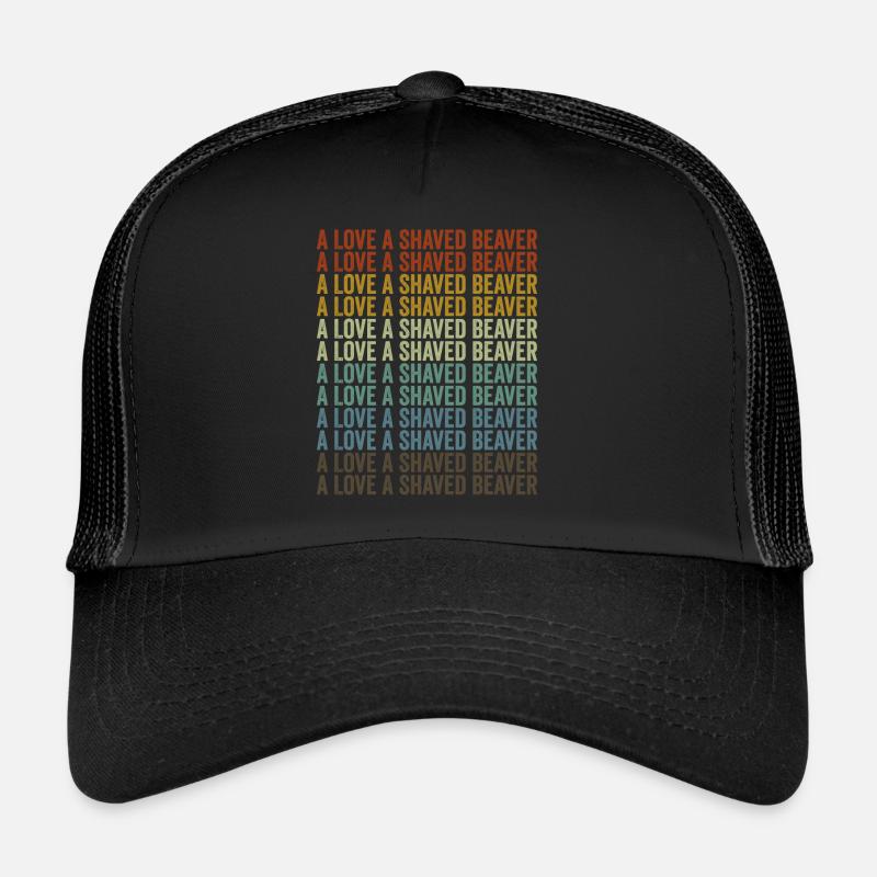 A Liebe Ein rasierter Biber Biber - Trucker Cap - Schwarz/Schwarz