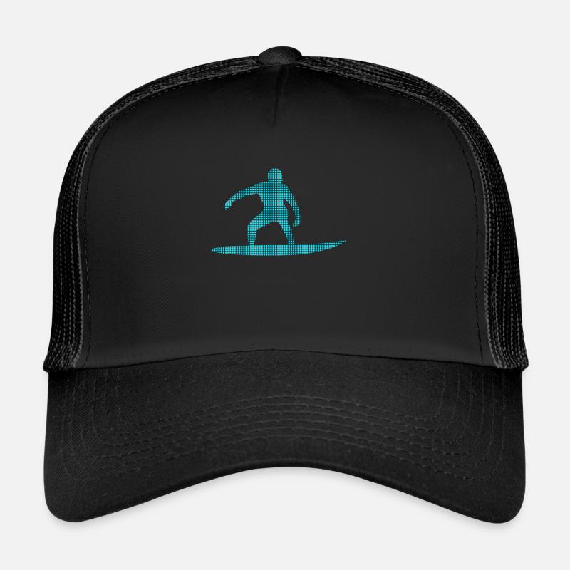Surfen - Trucker Cap - Schwarz/Schwarz