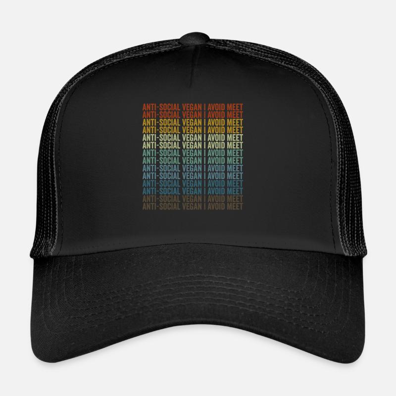 Végétaliens antisociaux J’évite de rencontrer Vega Casquette trucker 