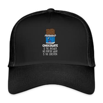 Chocolate Lover Chocolate Milk Chocolate Bars - Trucker Cap - black/black - Front