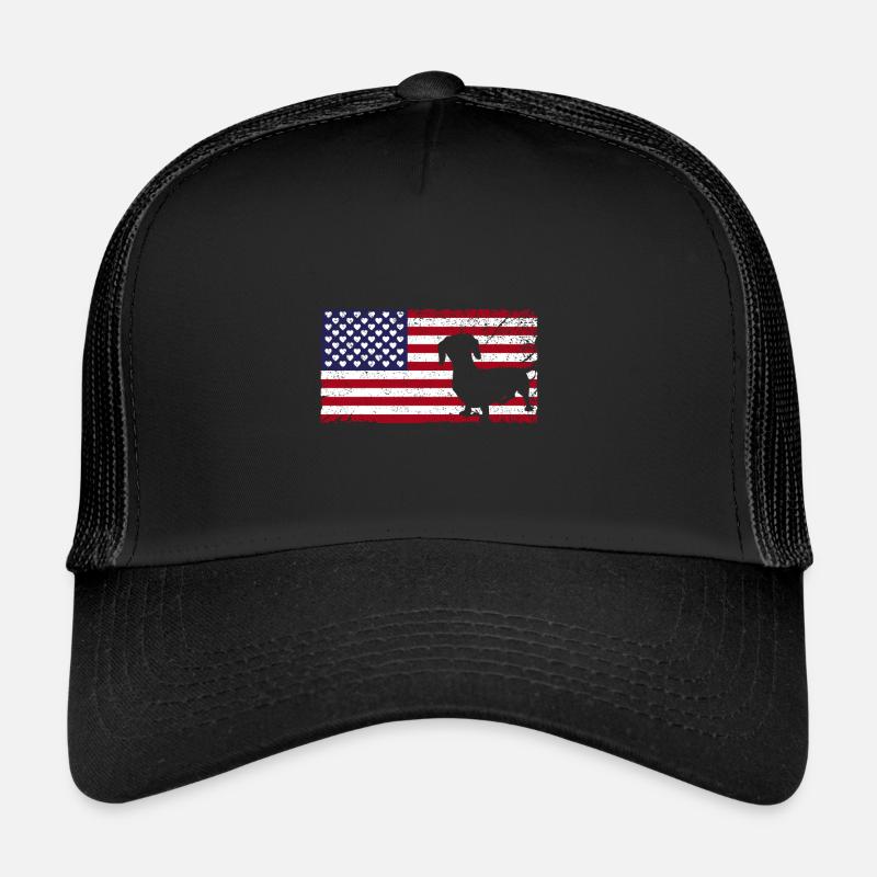 Dachshund Gift Dixie Viennese Doxie Dachshund Trucker Cap