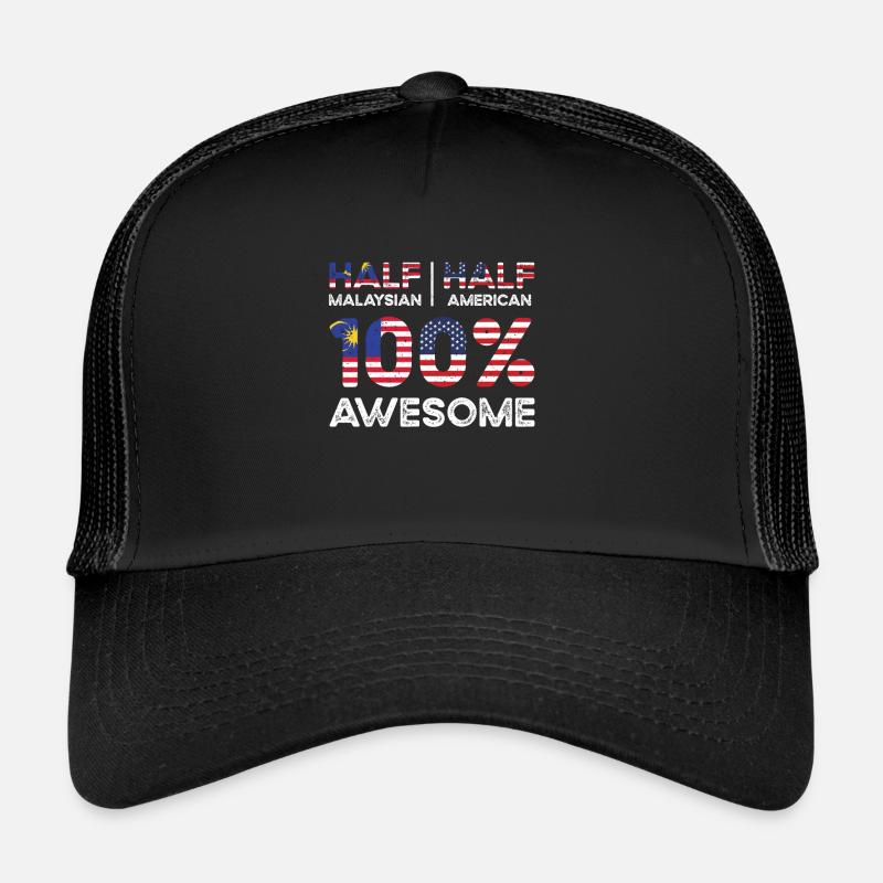 Né Malaisien Malaisie États-Unis Casquette trucker 