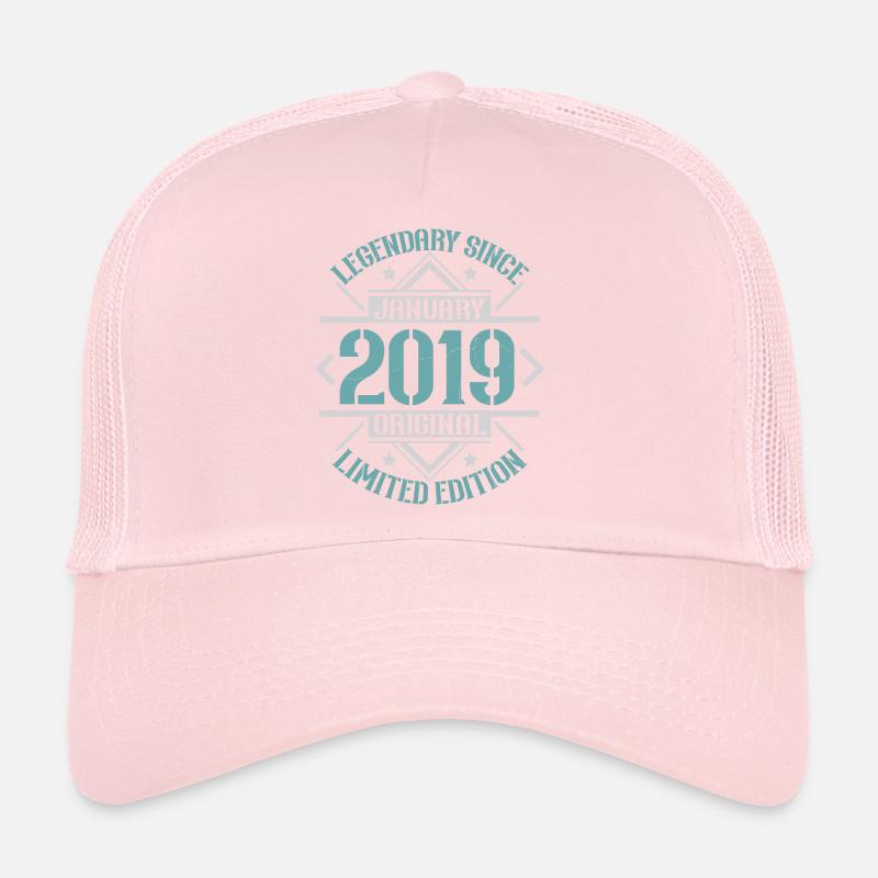 January 2019 Vintage Anniversary Retro Gift Trucker Cap
