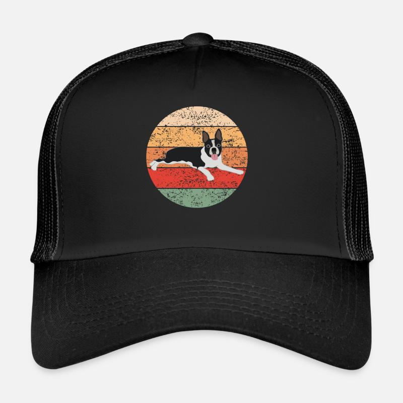 Boston Terrier Dog Lovers Cadeau rétro Casquette trucker 