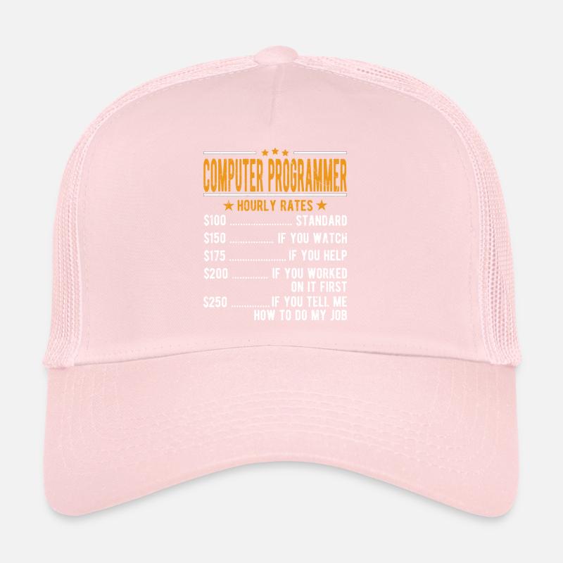 Programmeur informatique salaire horaire Casquette trucker 