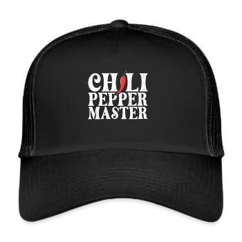 Chili-Pfeffer - Trucker Cap - Schwarz/Schwarz - Vorne