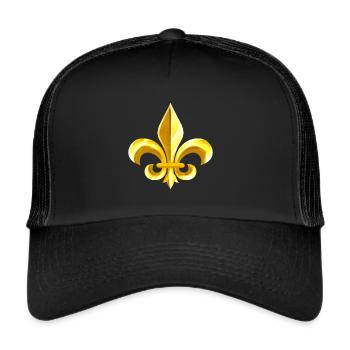 Bright Shining Golden Fleur De Lis - Trucker Cap - black/black - Front