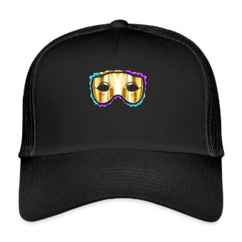 Yellow golden Mask For Mardi Gras - Trucker Cap - black/black - Front