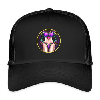 Women Costume For Mardi Grad - Trucker Cap - black/black - Front