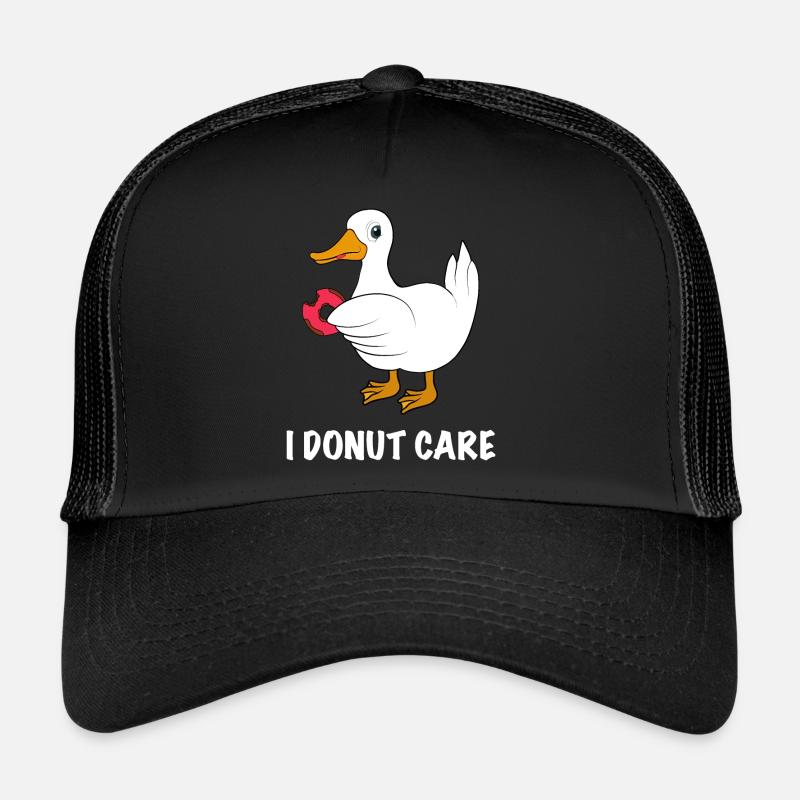 Ente mit Donut Spruch Trucker Cap