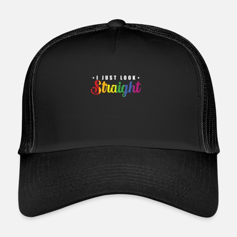 I just look straight LGBT Regenbogen Pride Trucker Cap
