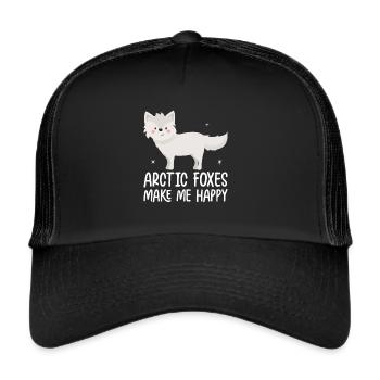 Artic fox lovers from Arctic fox - Trucker Cap - black/black - Front