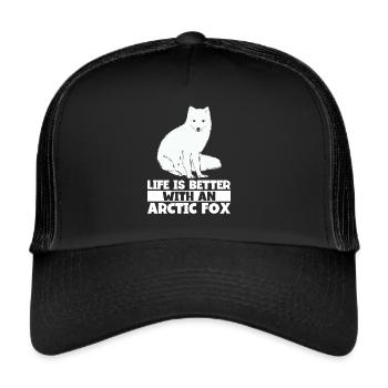 Artic fox lovers from Arctic fox - Trucker Cap - black/black - Front
