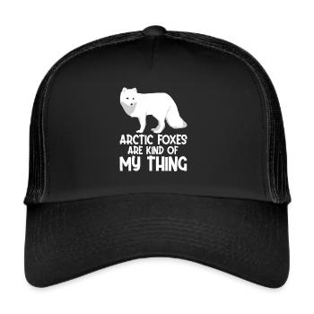 Artic fox lovers from Arctic fox - Trucker Cap - black/black - Front
