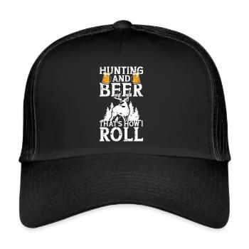 Hunting and beer - Trucker Cap - black/black - Front