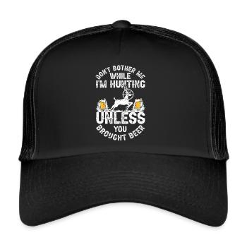 Hunting and beer - Trucker Cap - black/black - Front