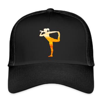 Yoga et bière le jour de la Saint-Patrick - Casquette trucker  - noir/noir - Devant