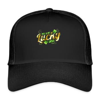 This Is My Lucky Shirt For St Patricks Day - Trucker Cap - Schwarz/Schwarz - Vorne
