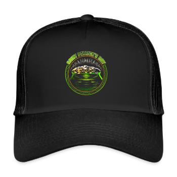 Pot Of Gold Logo For St Patrick's Day - Trucker Cap - black/black - Front