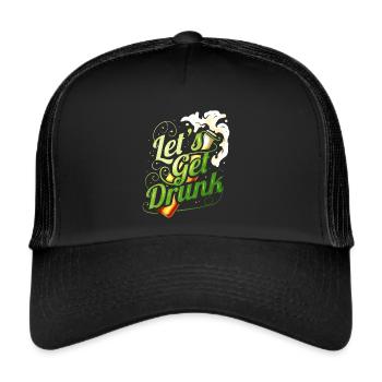 Laissez-vous saouler avec de la bière le jour de la Saint-Patrick - Casquette trucker  - noir/noir - Devant