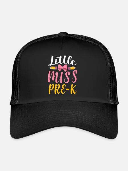 Miss Pre K Kindergarten Preschool Enrollment - Trucker Cap - black/black - Front