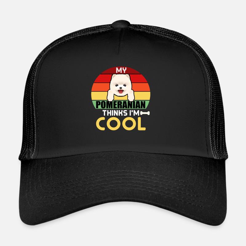 Mein Pommern Think I'm Cool - Trucker Cap - Schwarz/Schwarz