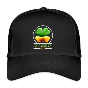 Four Leaf Clover For St Patricks Day - Trucker Cap - Schwarz/Schwarz - Vorne