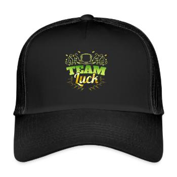 Leprechaun Shamrock Team Luck pour la Saint-Patrick - Casquette trucker  - noir/noir - Devant
