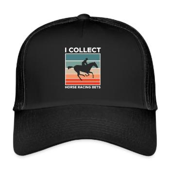 Je collectionne les paris hippiques chemise - Casquette trucker  - noir/noir - Devant