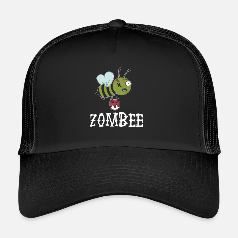 Zombee Funny Zombie Halloween Spooky Bee Trucker Cap